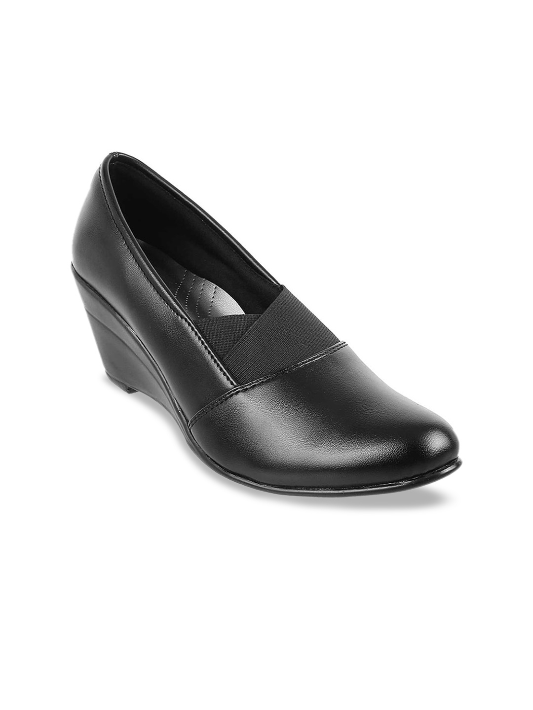 

WALKWAY by Metro Women Black Solid Platform Heels