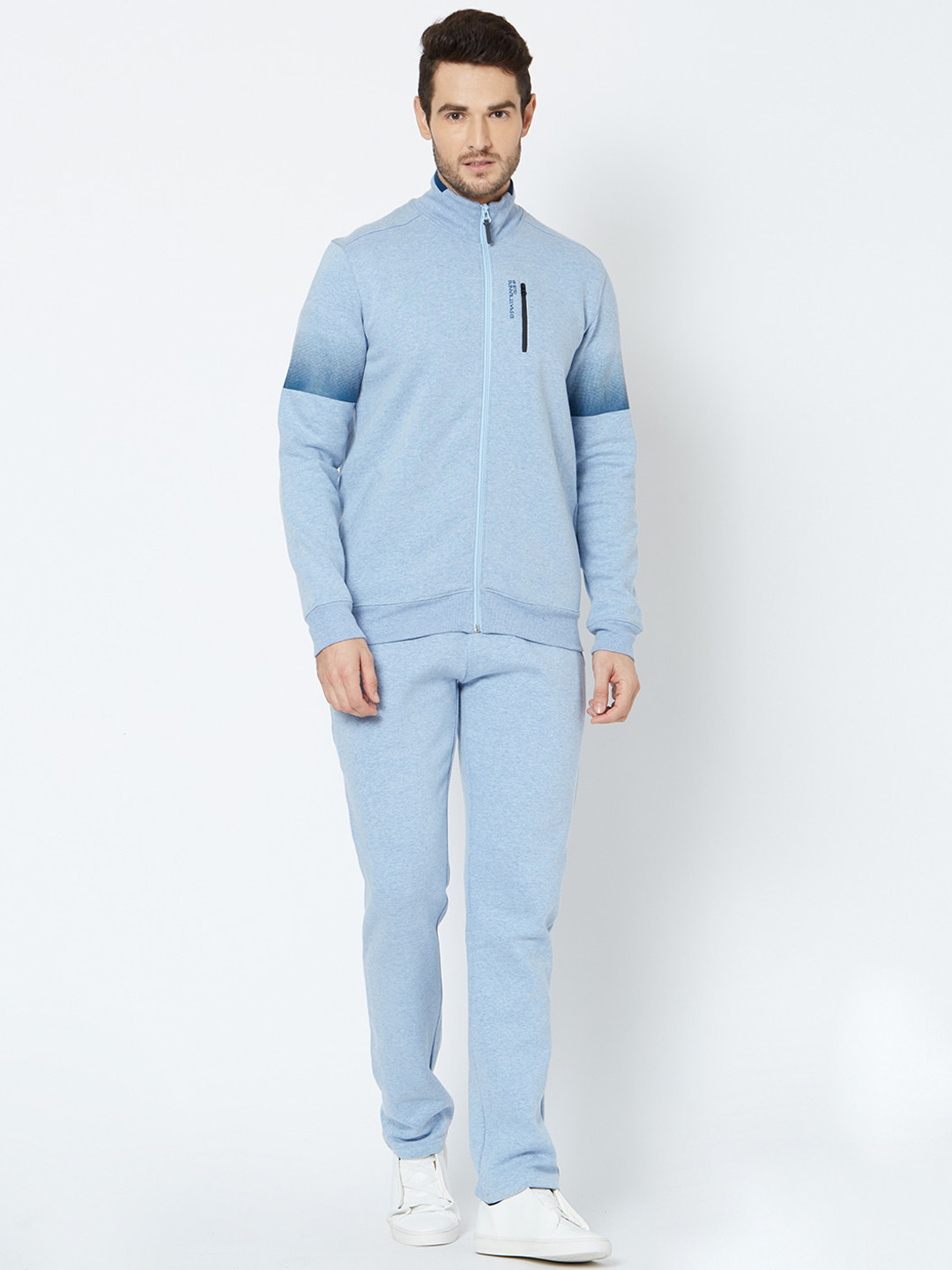 

Sweet Dreams Men Blue Solid Sleepwear Tracksuit