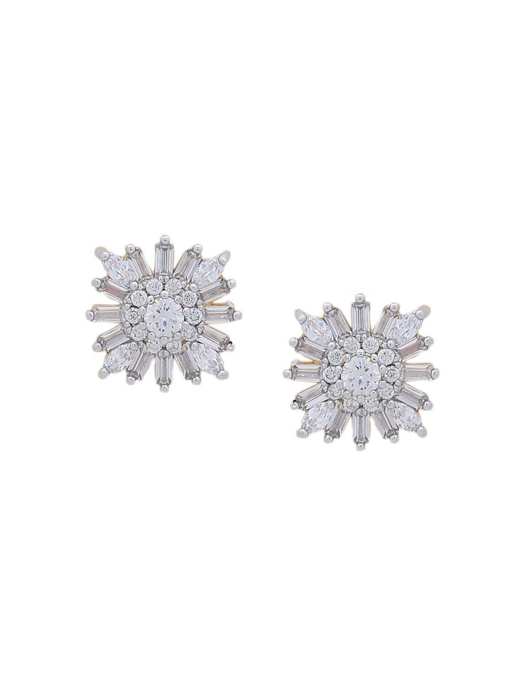 

Tistabene Silver-Toned Gold Plated Contemporary Studs
