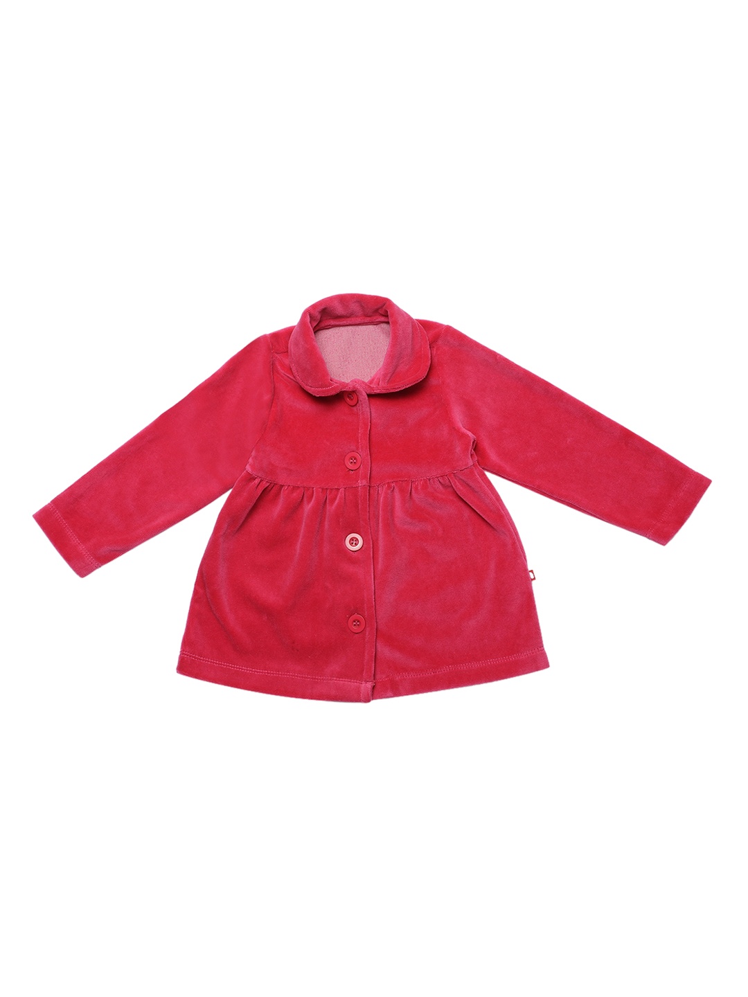 

Nino Bambino Girls Pink Solid Fleece Princess Coat