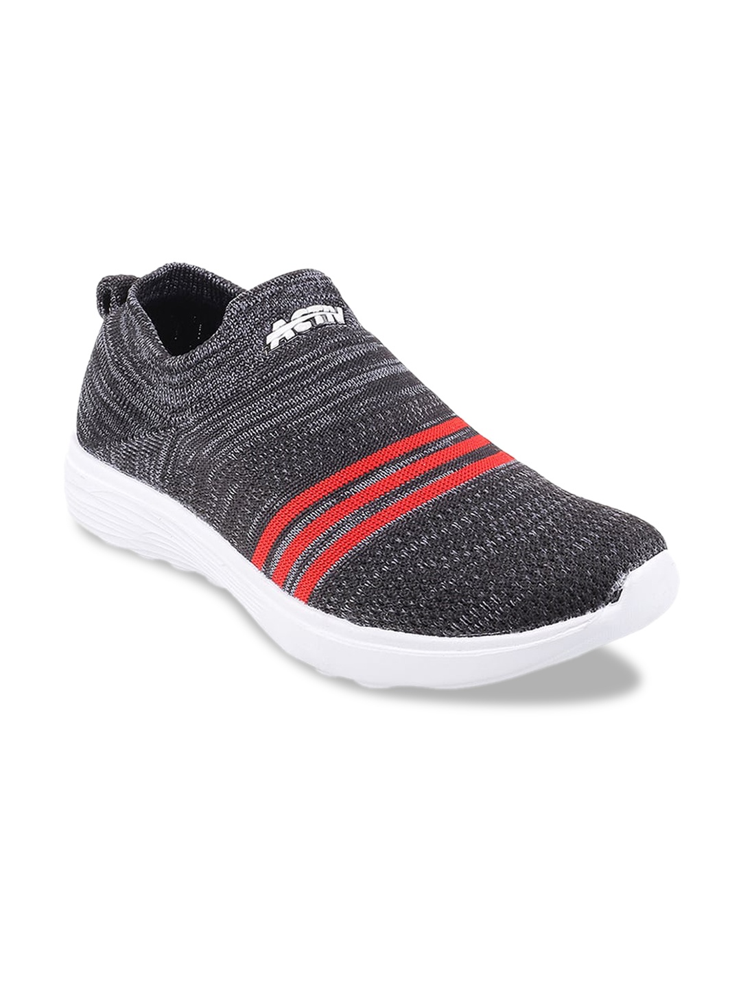 

WALKWAY by Metro Women Grey Woven Design Slip-On Sneakers