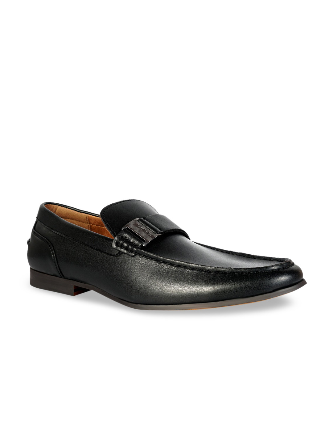 

Kenneth Cole Men Black Solid Leather Formal Loafers