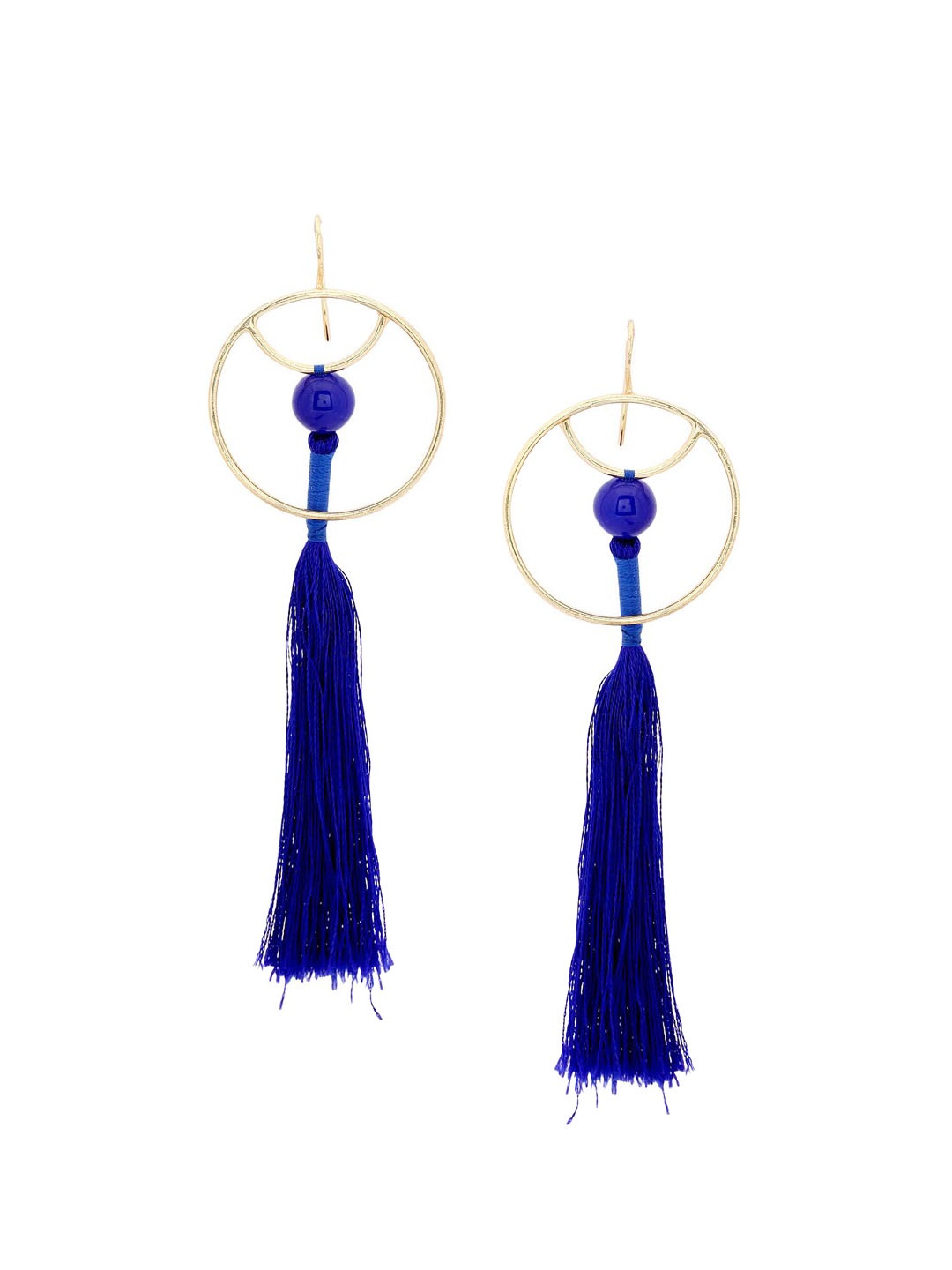 

Tistabene Blue & Gold-Toned Contemporary Drop Earrings