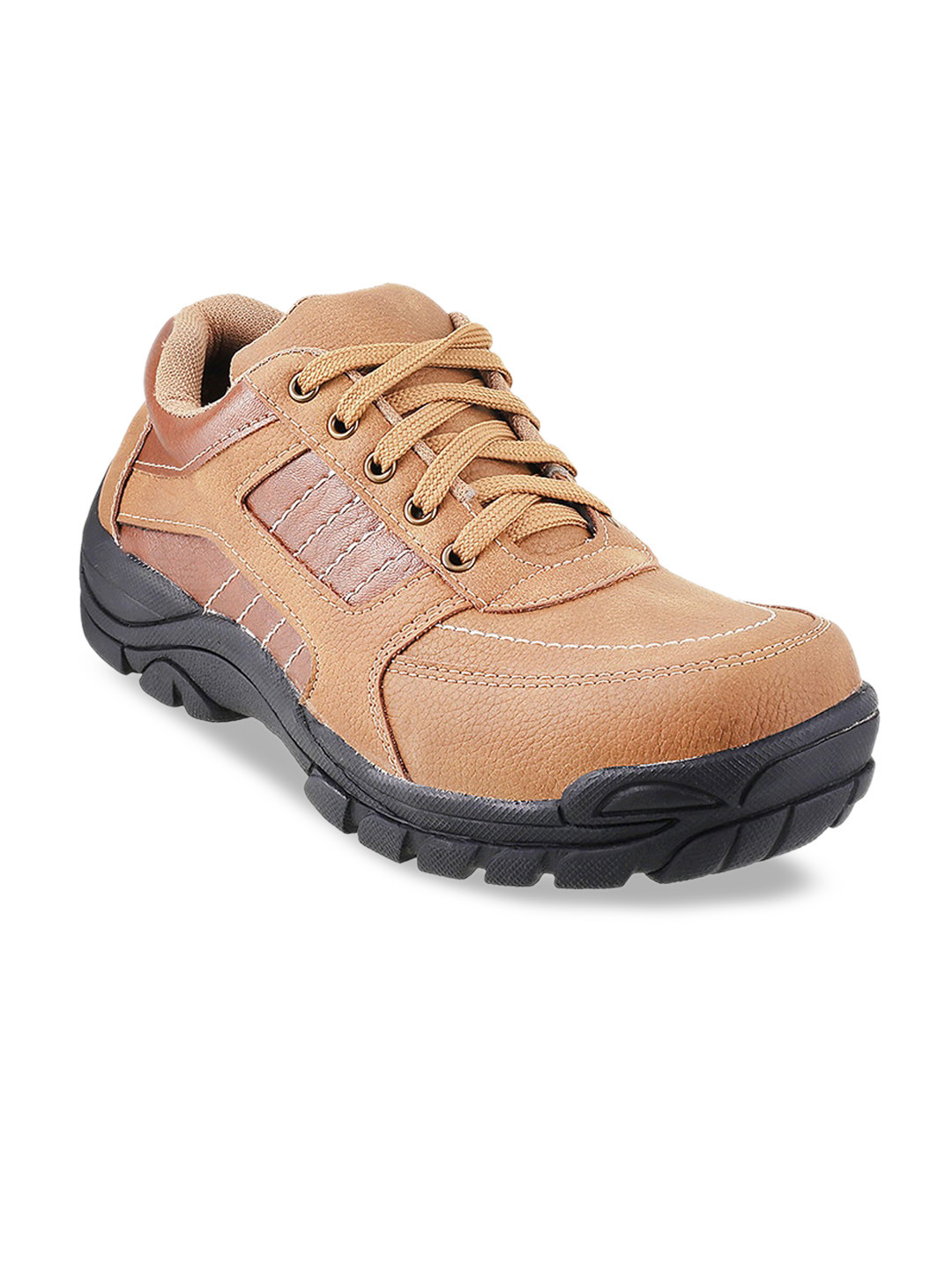 

WALKWAY by Metro Men Beige Solid Trekking Shoes