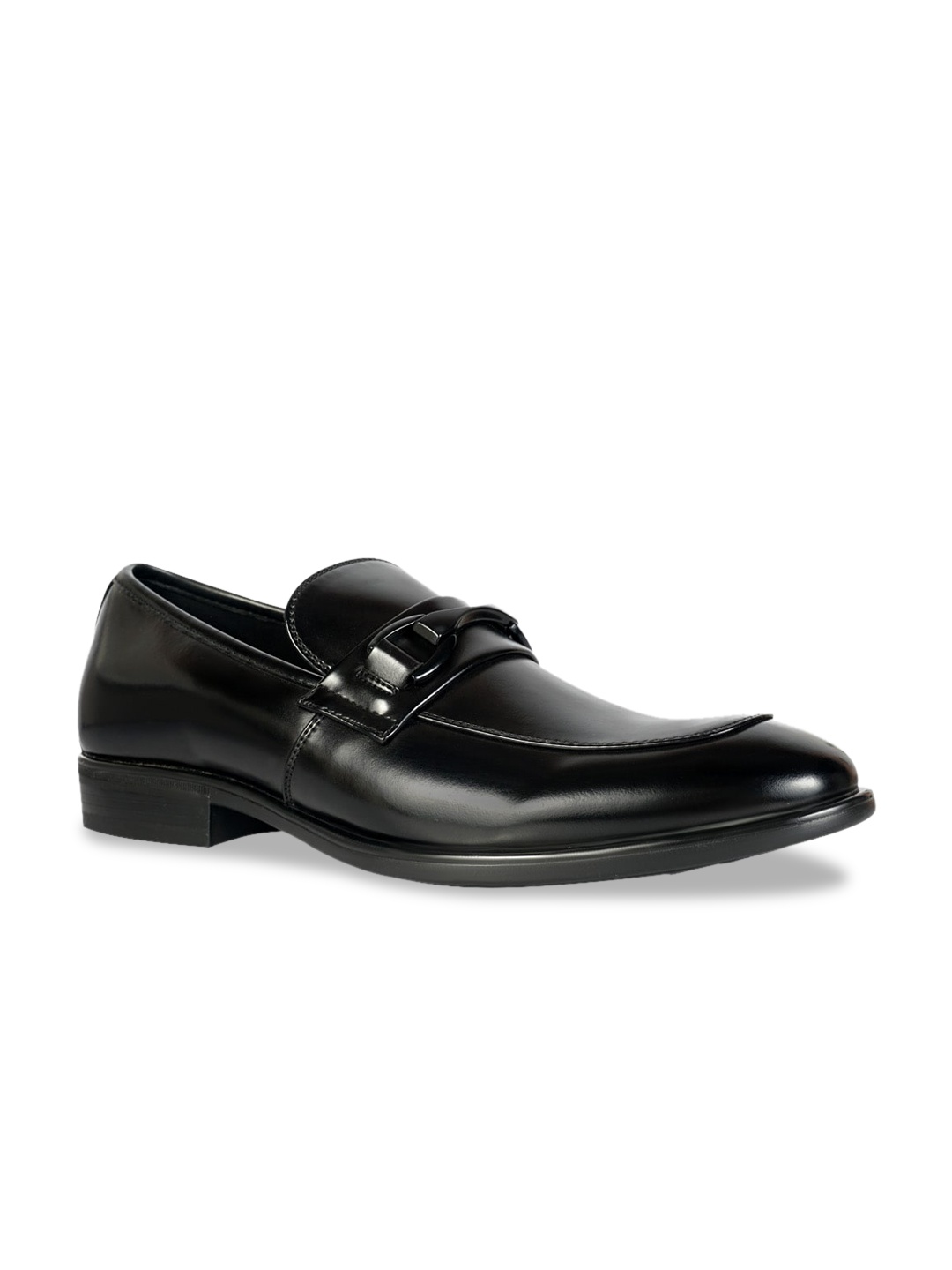 Kenneth Cole Men Black Solid Leather Formal Loafers