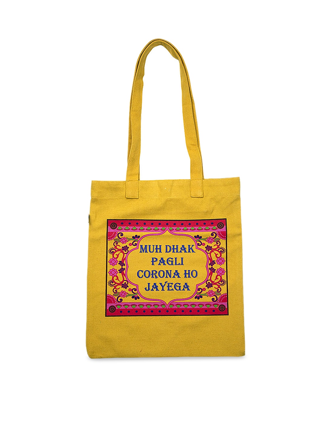

Voylla Yellow Printed Tote Bag
