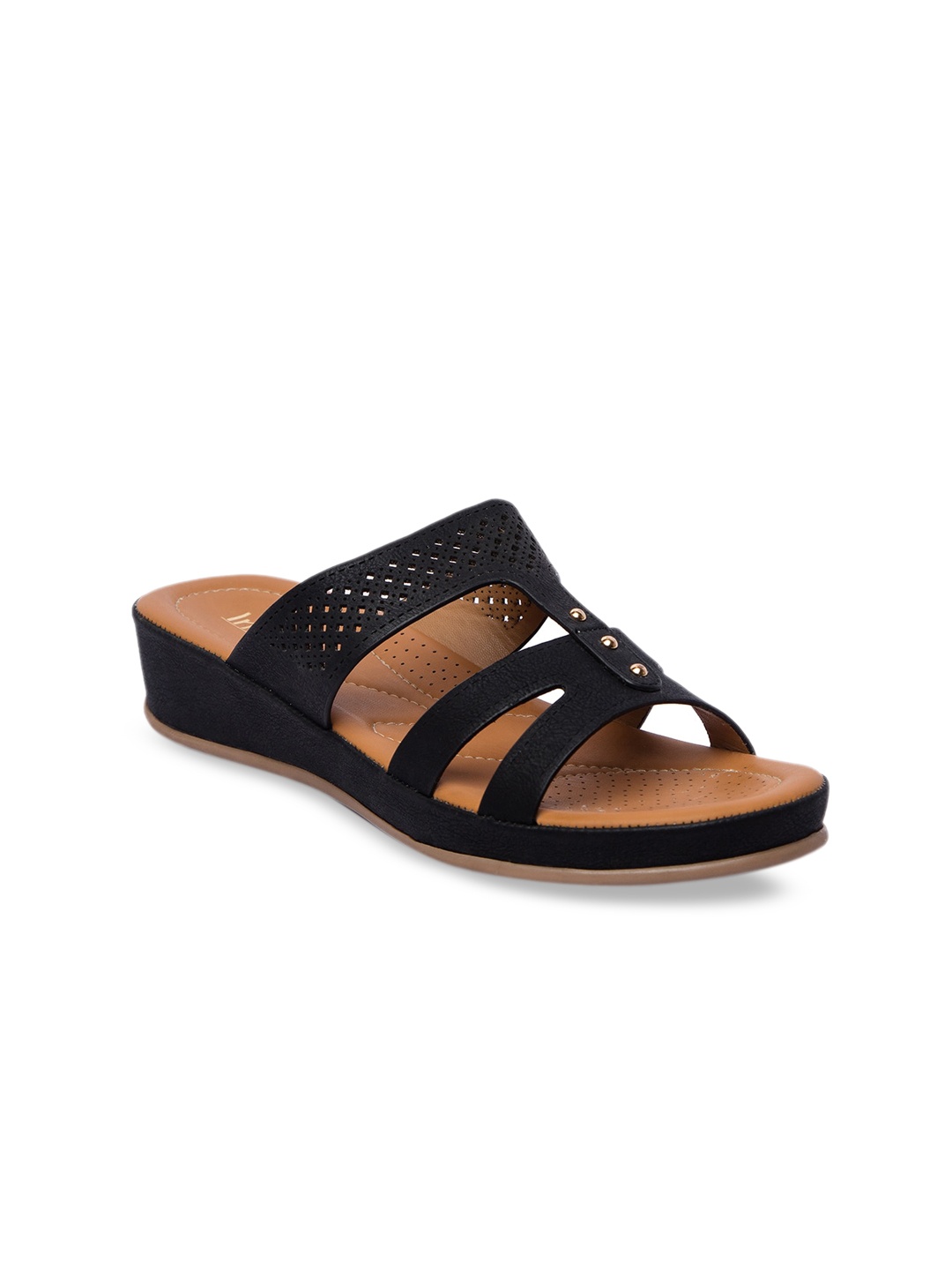 

Inc 5 Women Black Solid Sandals