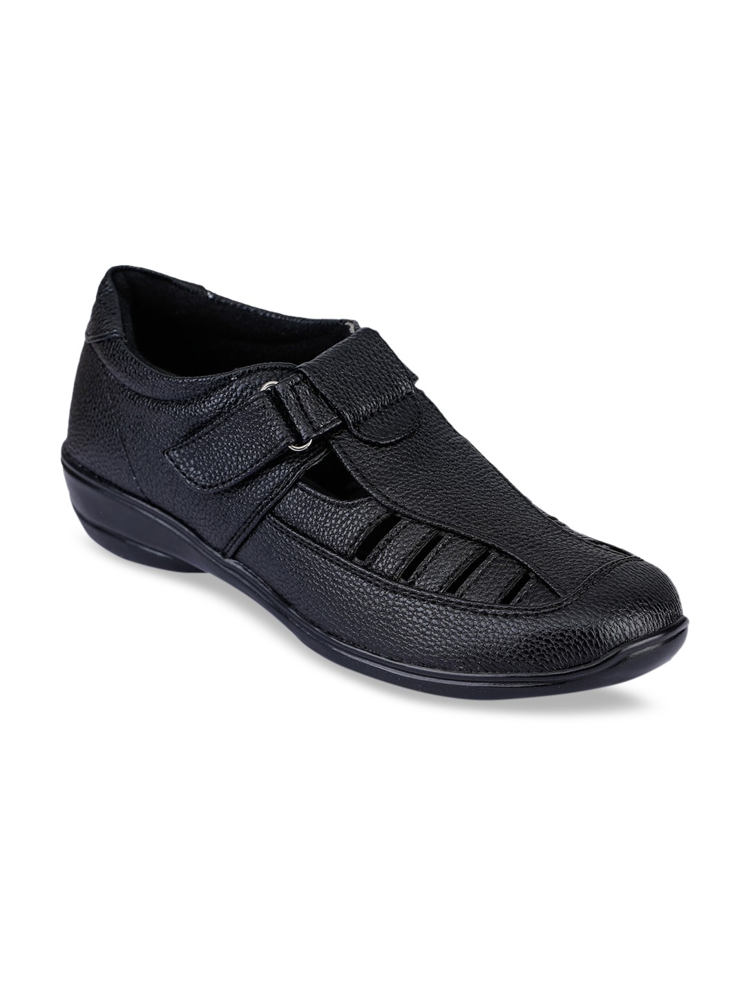 

VALIOSAA Women Black Lightweight Textured Monks