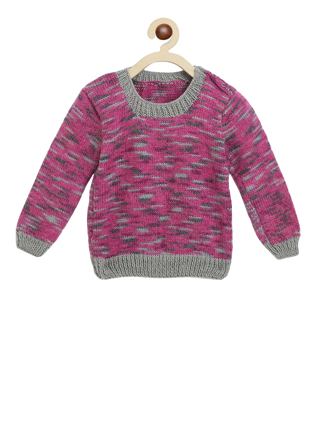 

CHUTPUT Unisex Kids Multicoloured Solid Pullover Sweater, Multi