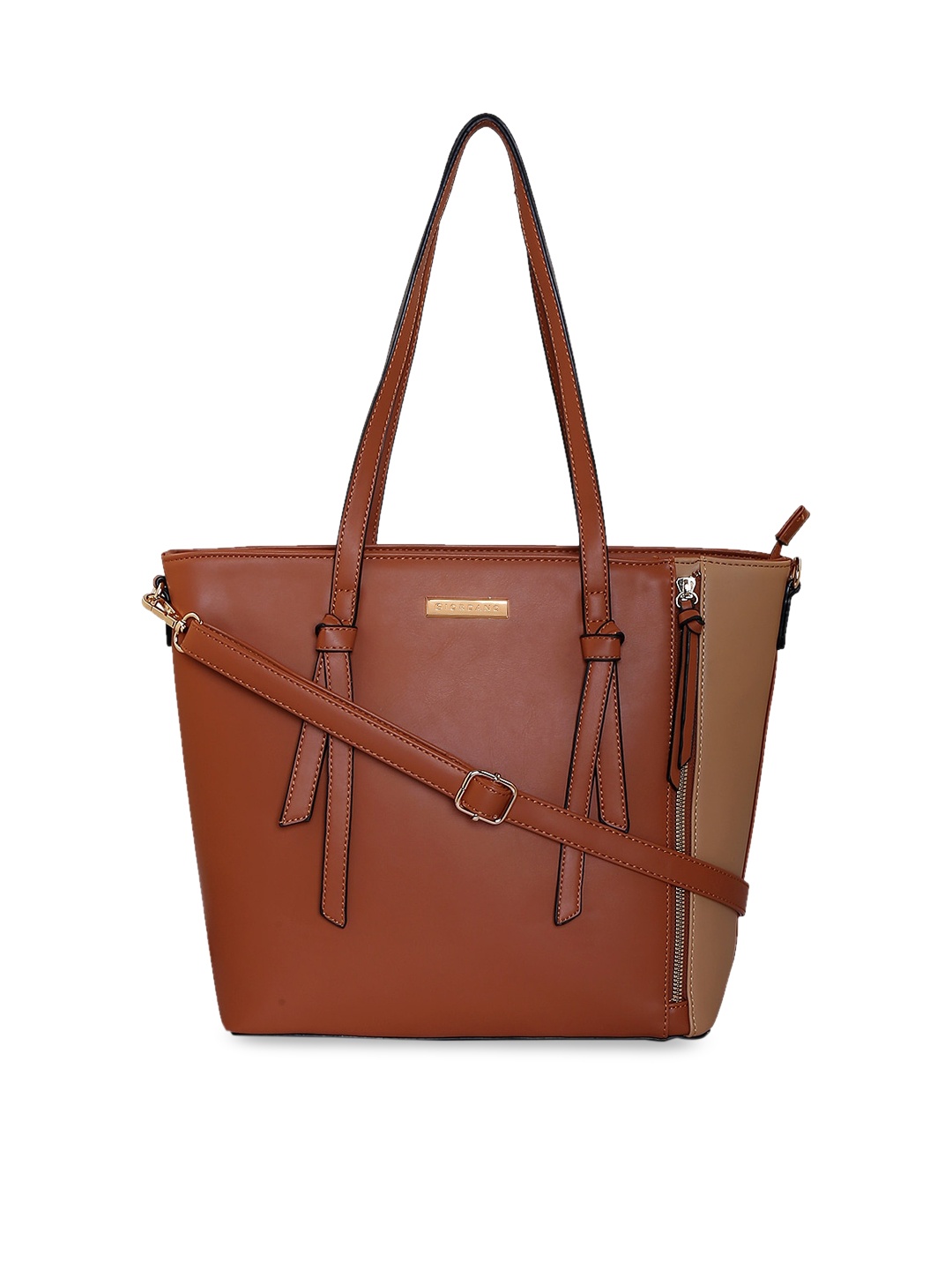 

GIORDANO Brown Solid Tote Bag