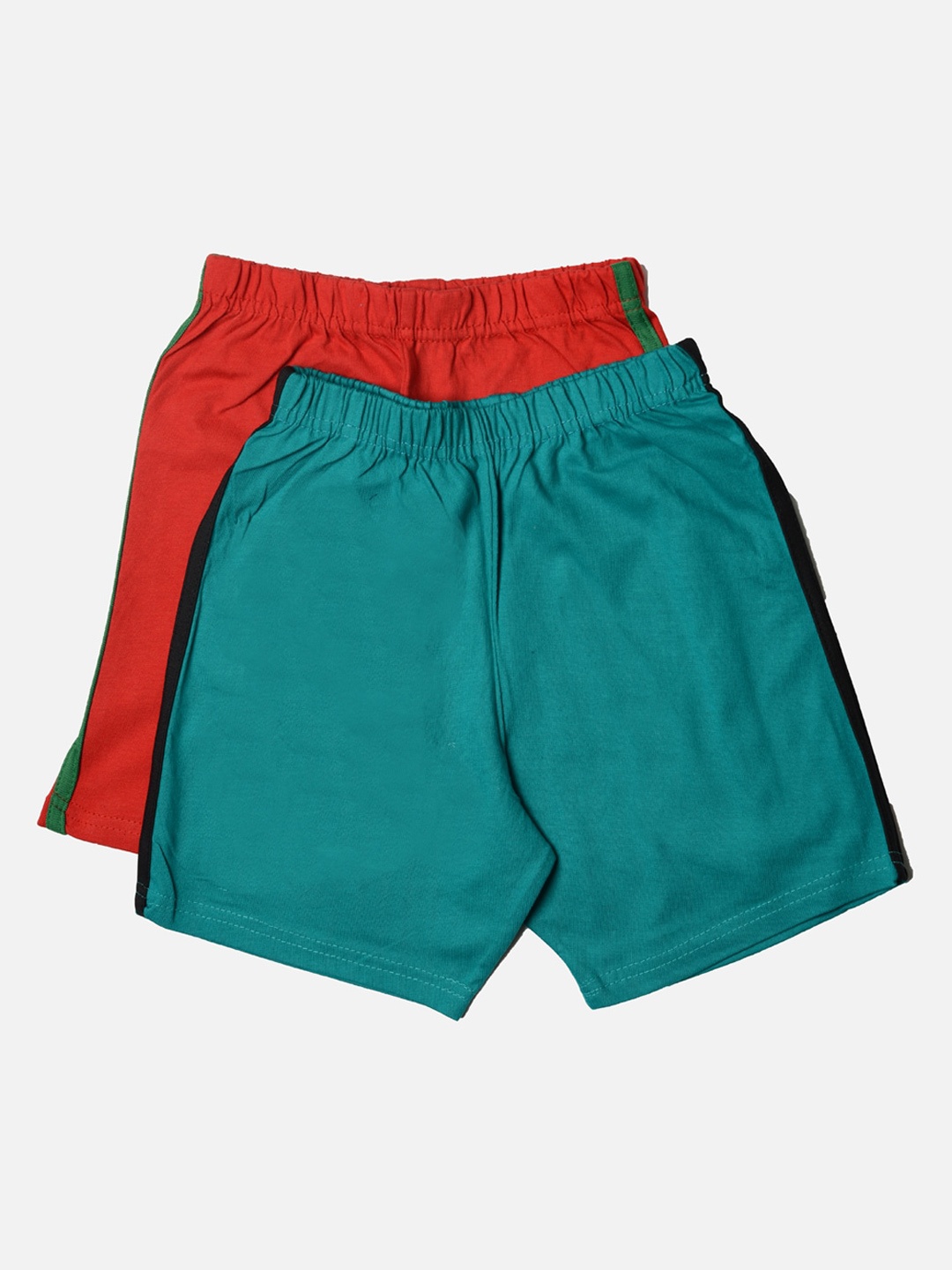 

TINY HUG Boys Pack Of 2 Solid Regular Fit Regular Shorts, Teal