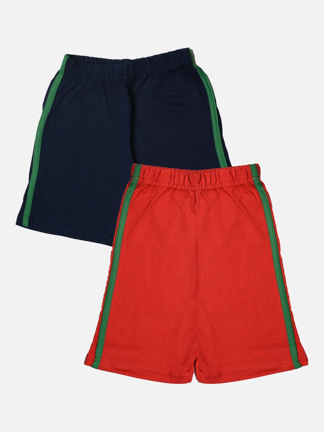 

TINY HUG Boys Pack Of 2 Solid Regular Fit Regular Shorts, Navy blue