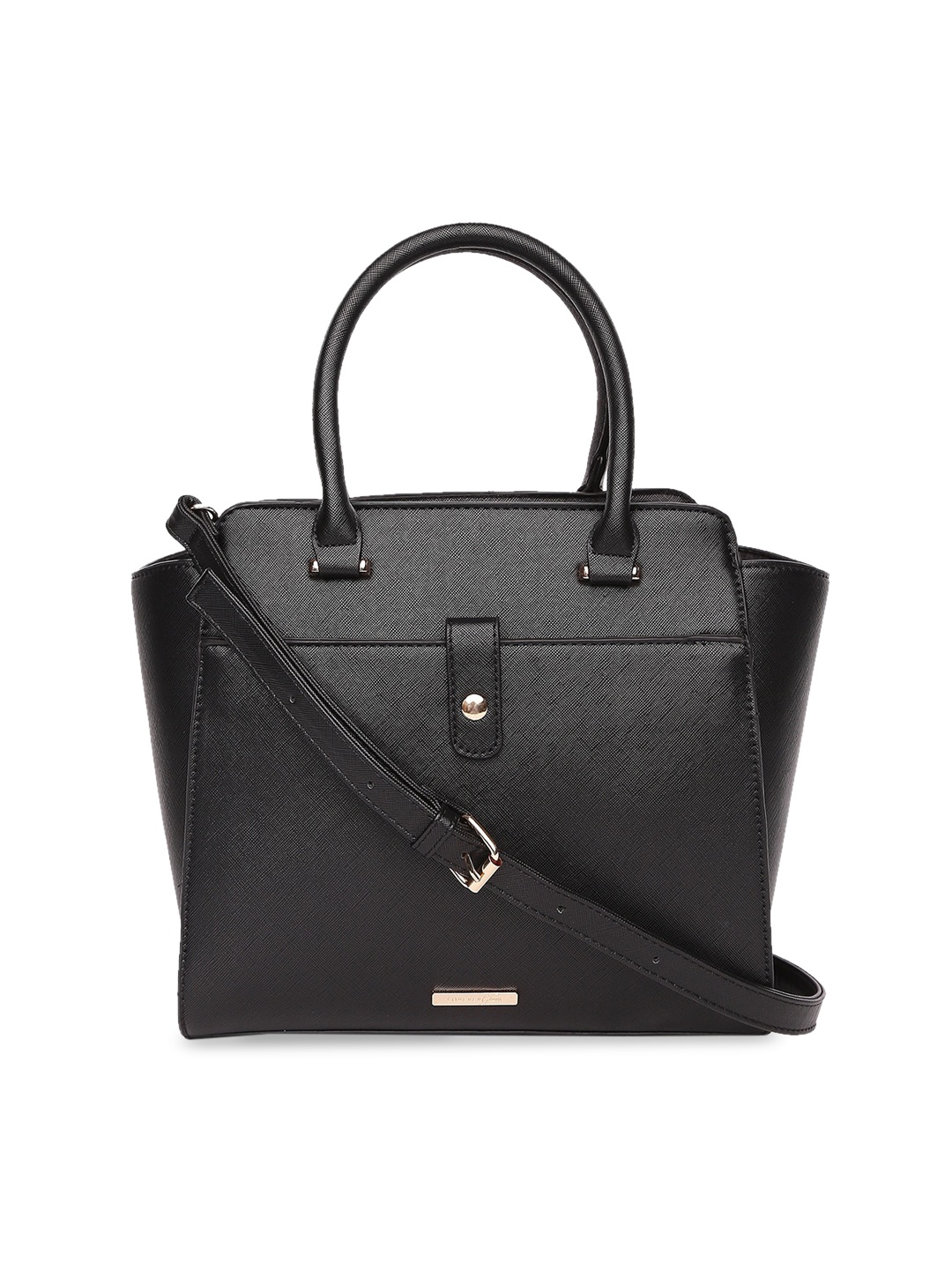 

Forever Glam by Pantaloons Women Strurctured Handheld Bag, Black