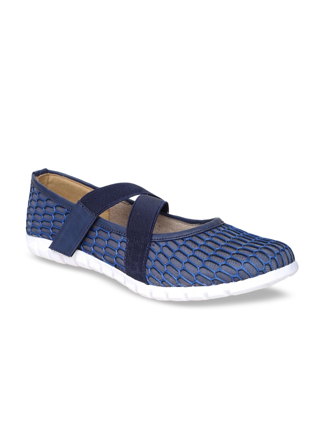 

VALIOSAA Women Blue Printed Ballerinas