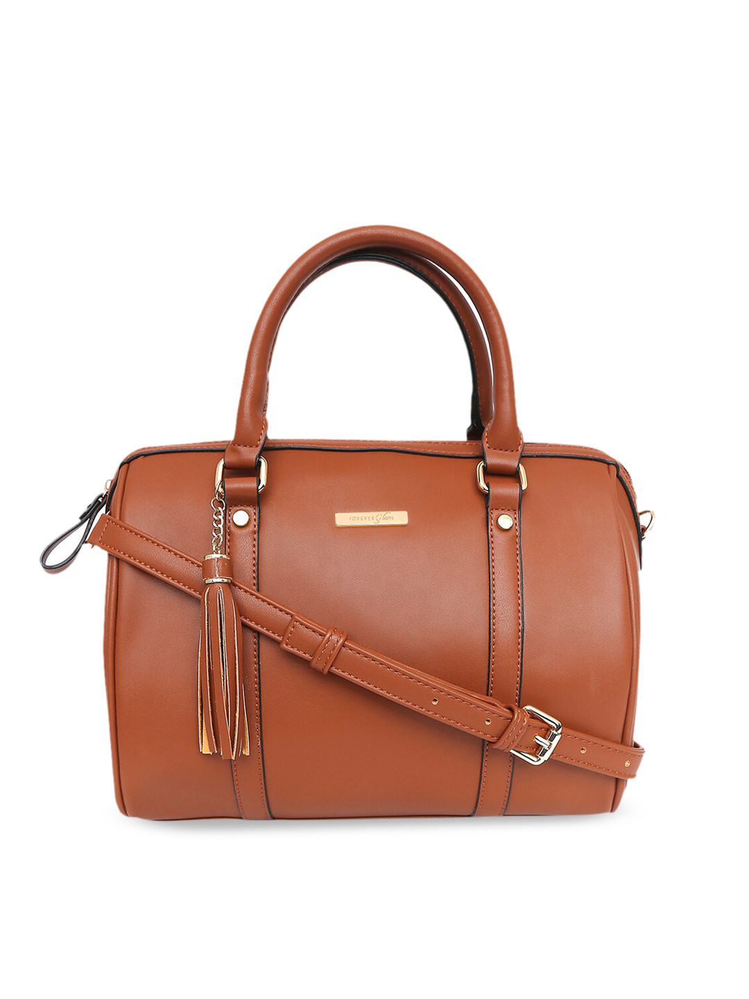 

Forever Glam by Pantaloons Synthetic Leather Structured Handheld Bag, Brown