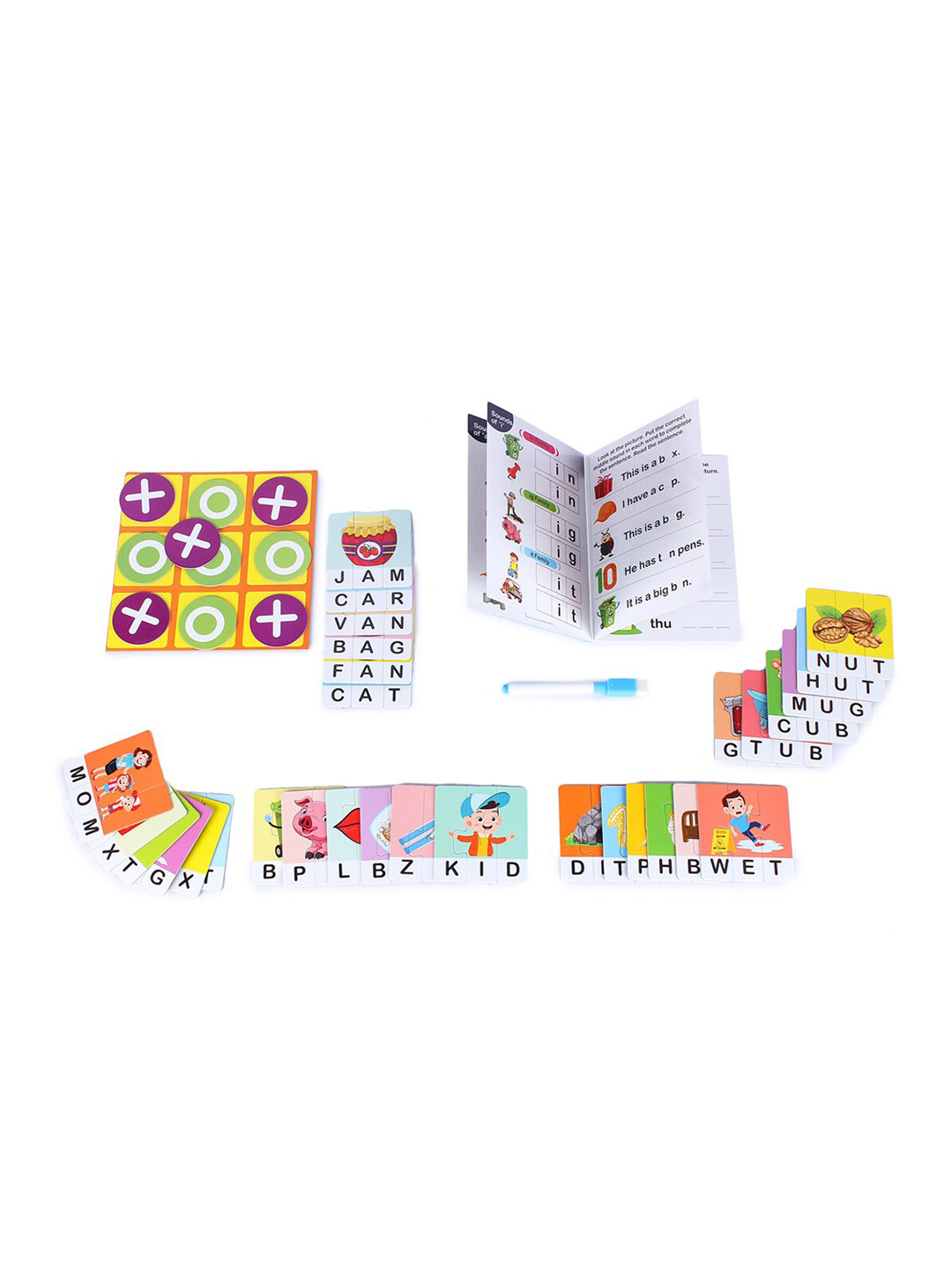 

Webby Kids Multicolour Learn Words With Vowels 90 Pieces Jigsaw Puzzle With Activity Book, Multi