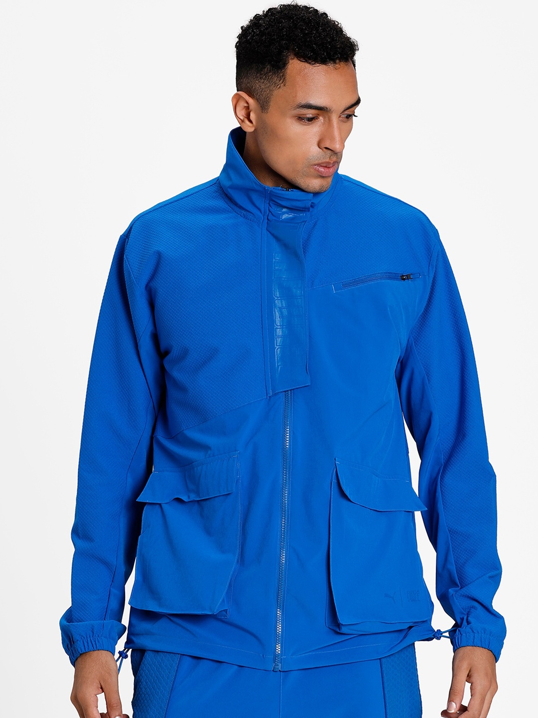 

PUMA Men Blue x FIRST MILE Mono Training Track Sustainable Jacket