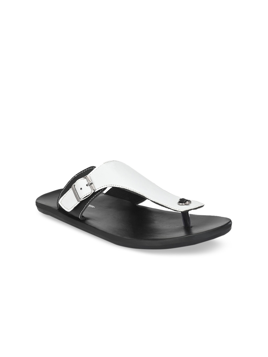 

Big Fox Men White Solid Slip-On Sandals