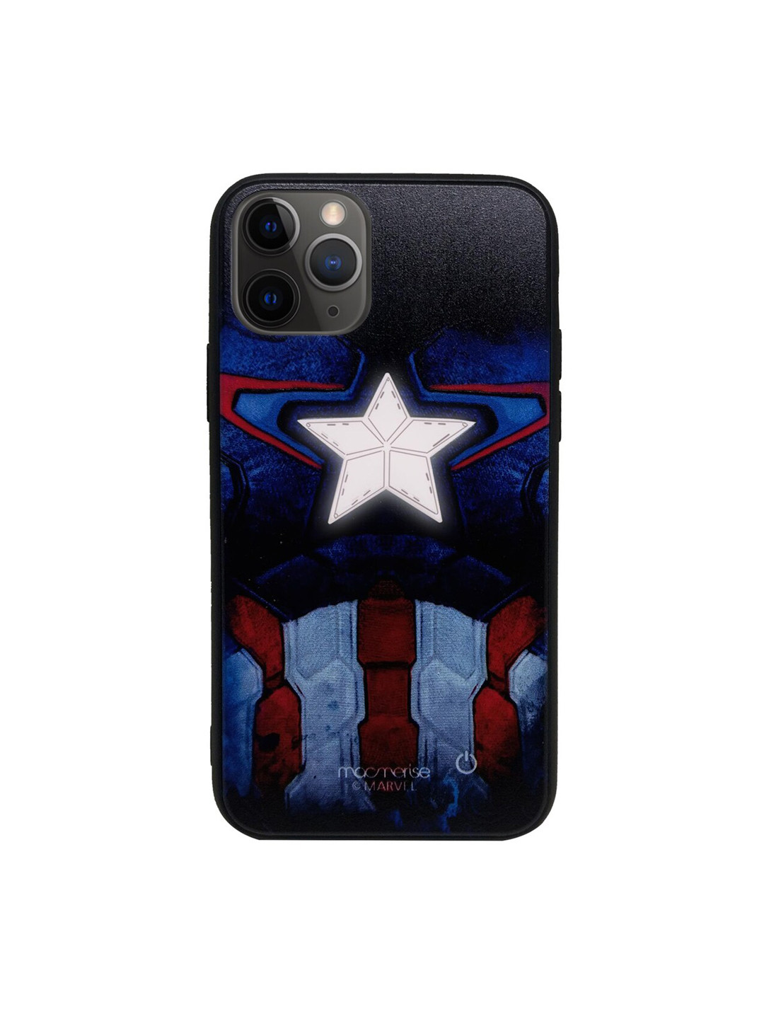 

macmerise Blue & Grey Marvel Comics Captain America Vintage Suit iPhone 11 Pro Back Case