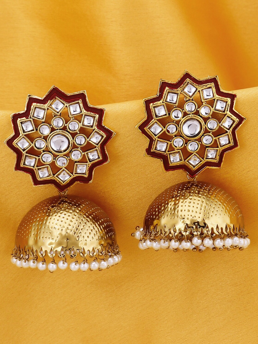 

Sukkhi Gold-Toned Dome Shaped Jhumkas
