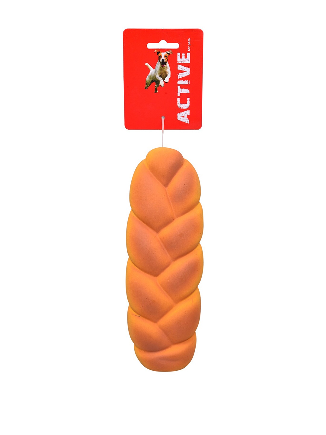 GLENAND Brown GL Latex Squeaky Braided Bread 23.0 CM GI0070 Pet Toy