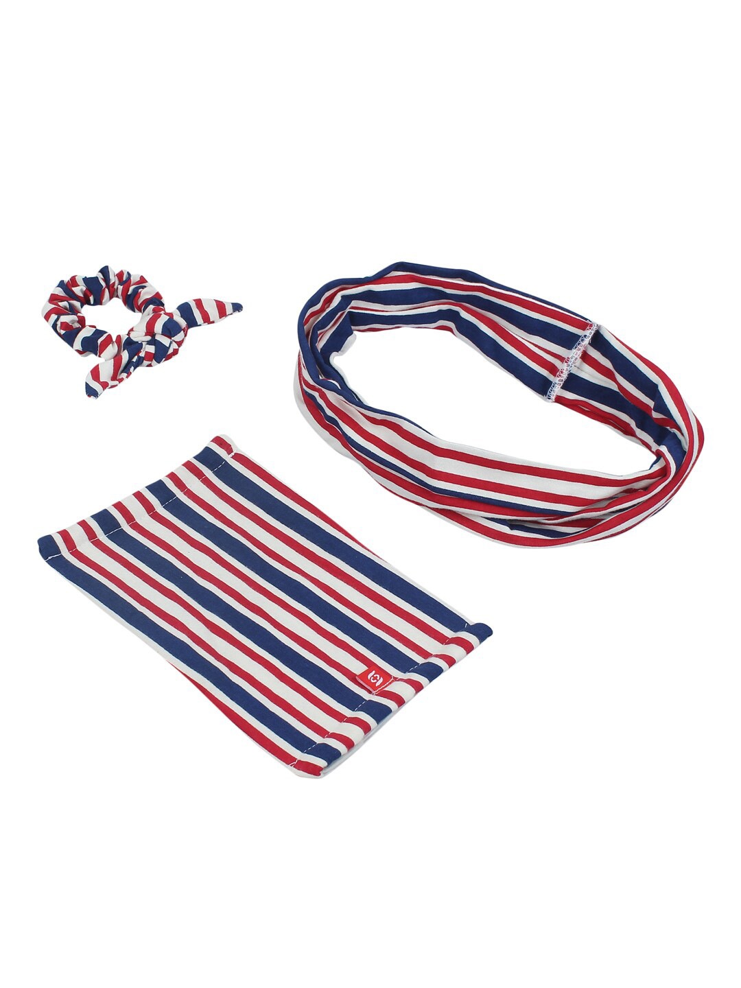 

Swiss Design Women Printed 2-Ply Reusable Mask With Headband, Multi