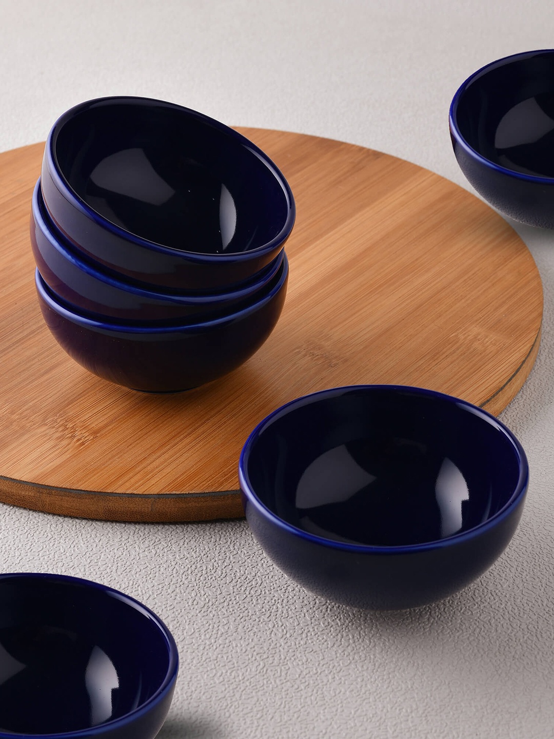 Ariane Unisex Set of 6 Blue Fine Porcelain Bowls 60ml