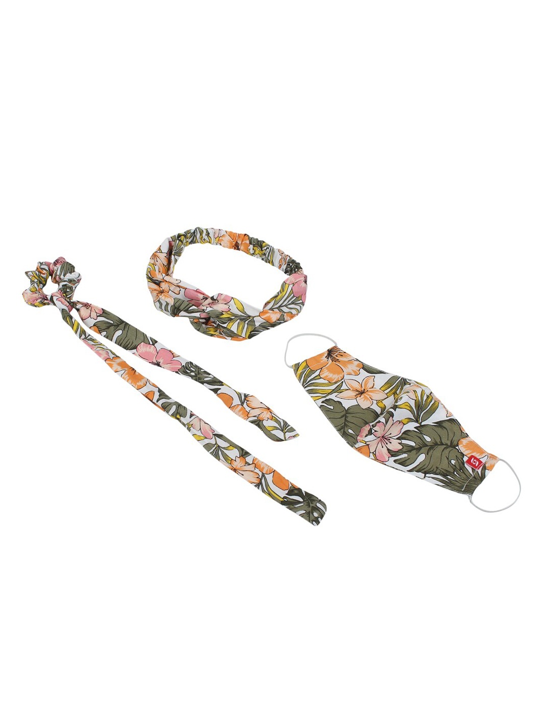 

Swiss Design Women White & Green Printed Reusable 2-Ply Outdoor Mask