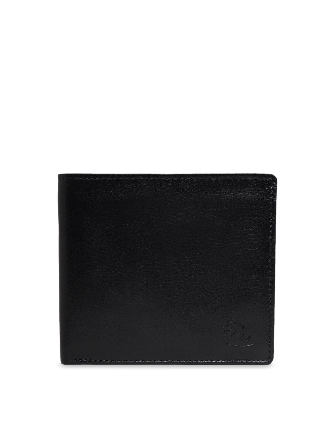 

Kara Men Black Solid Two Fold Leather Wallet