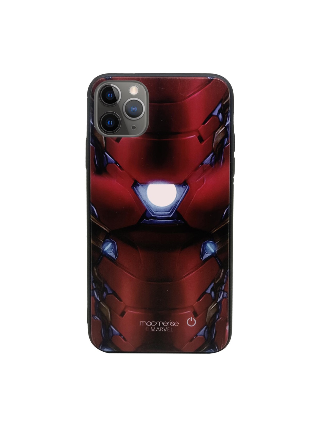 

macmerise Red & Blue Marvel Comics Suit Up Ironman Lumous Sustainable IPhone 11 Pro Max Back Case