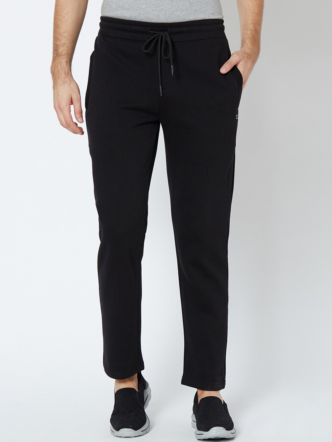 

Sweet Dreams Men Black Solid Track Pants