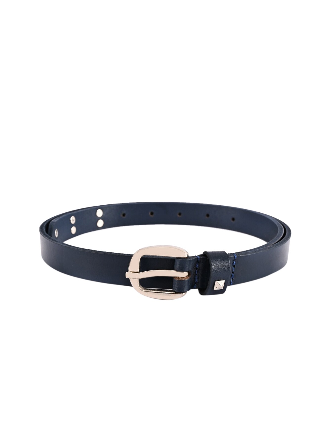

BuckleUp Women Blue Solid Leather Belt