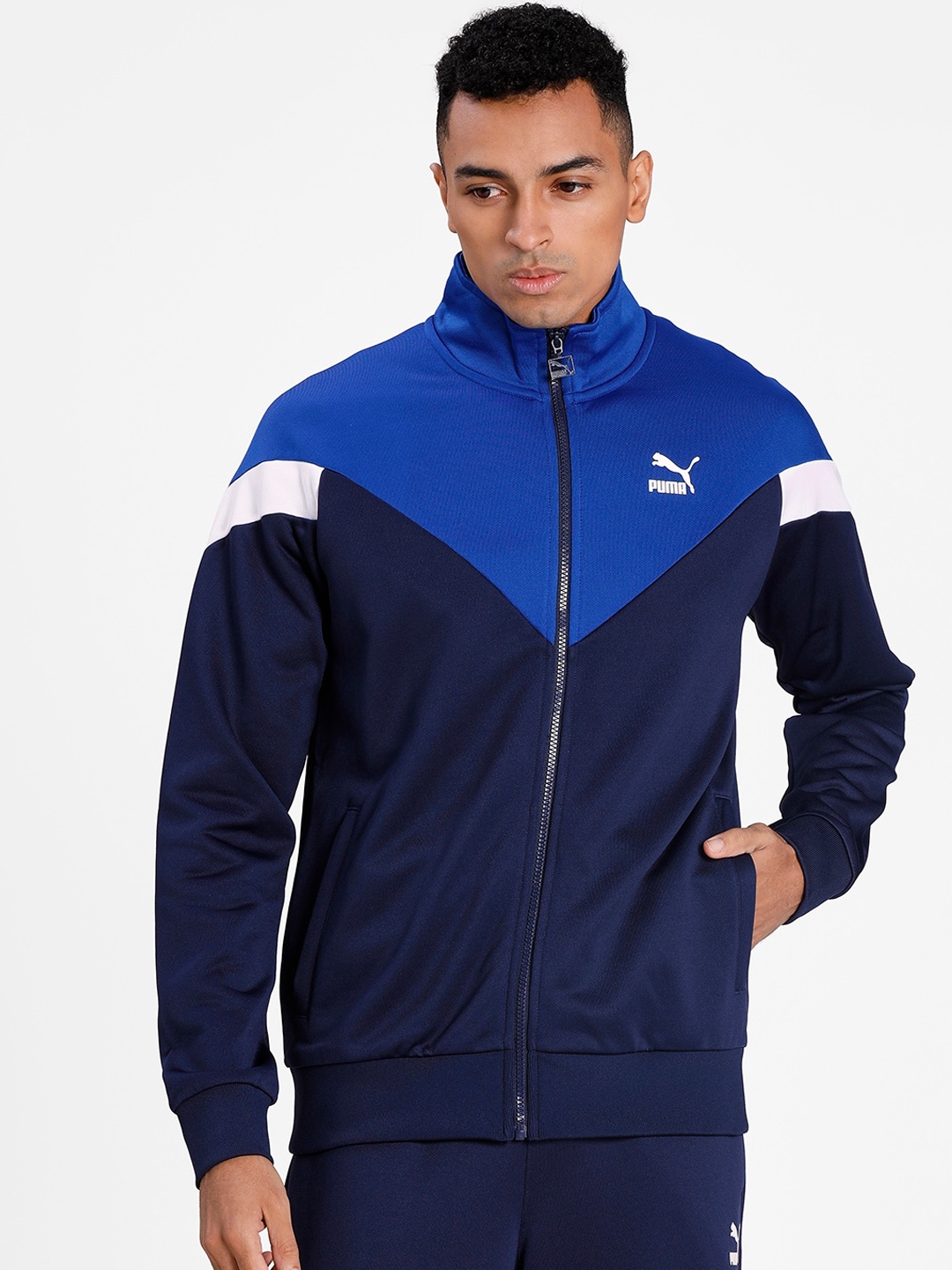 Puma Men Blue Iconic MSC Track Jacket