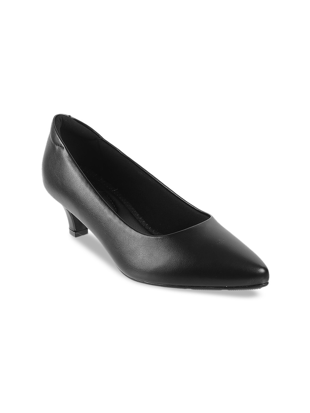 

J.FONTINI Women Black Solid Pumps