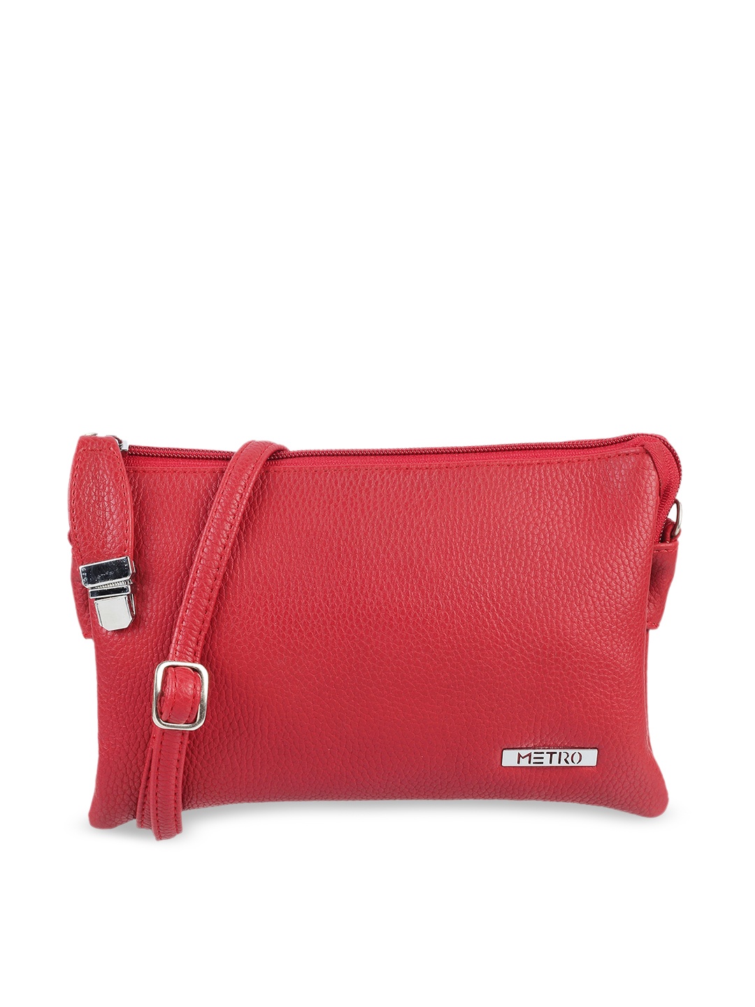 Metro Red Solid Sling Bag