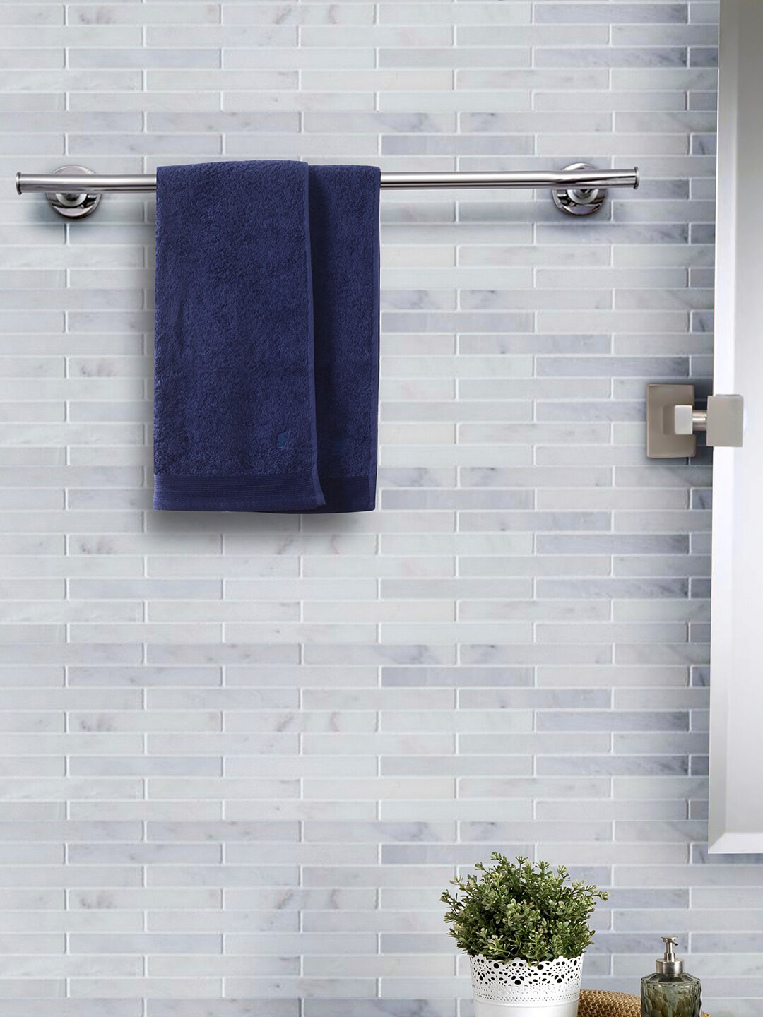 

MASPAR Set Of 2 Blue 550 GSM Hand Towels