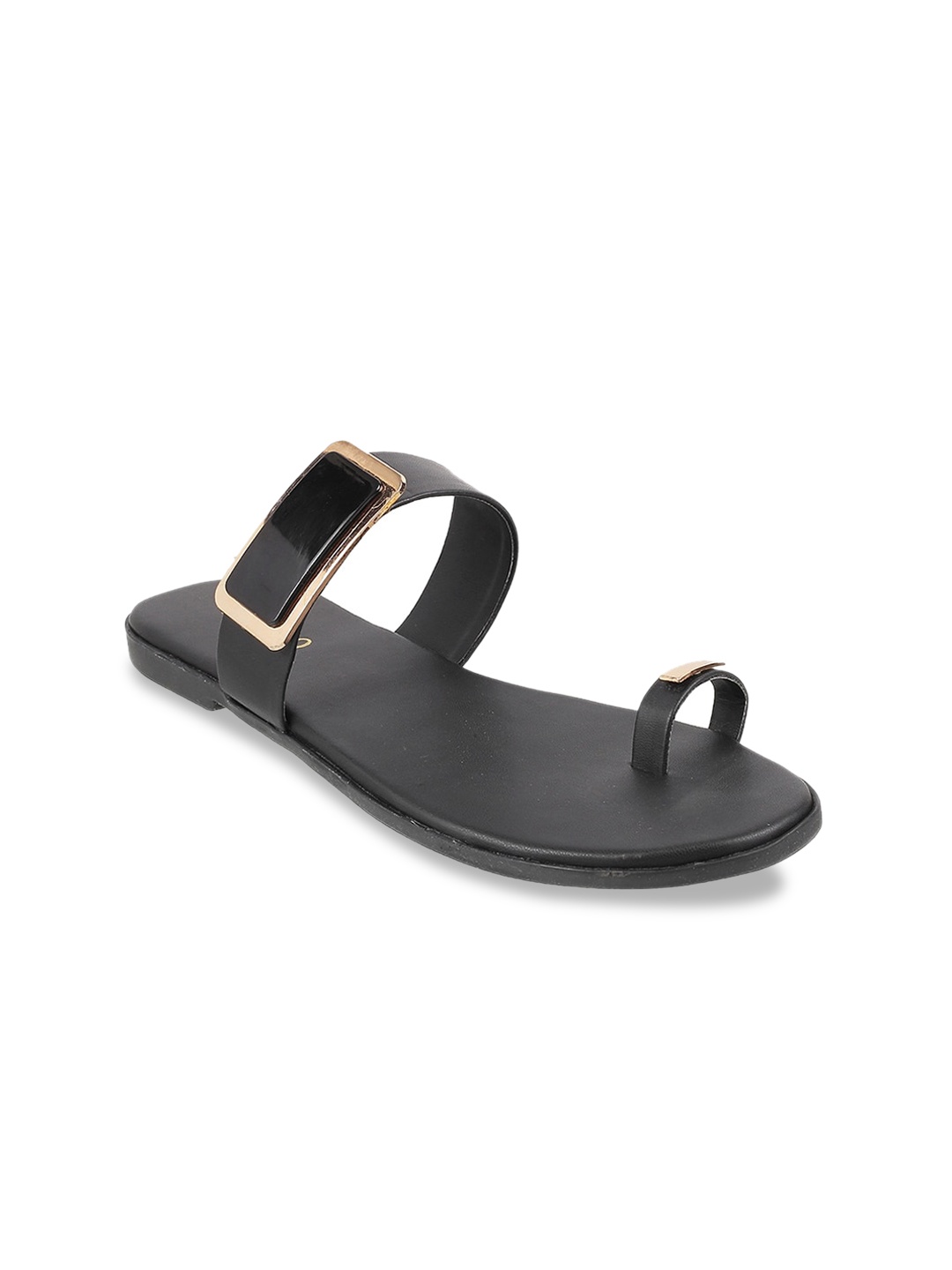 

Metro Women Black Solid One Toe Flats