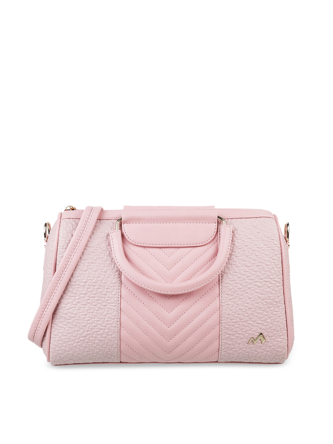 

Metro Pink Textured Handheld Bag