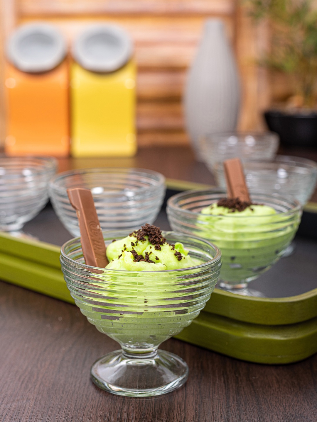 

ROXX 12pcs Transparent Glass Icecream Bowl Set