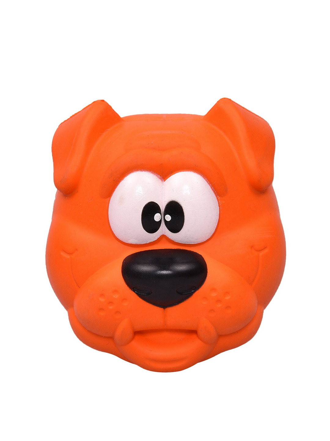

GLENAND Orange GL Rubber Squeaky Bulldog Ball 3.25 IN GI0058 Pet Toy