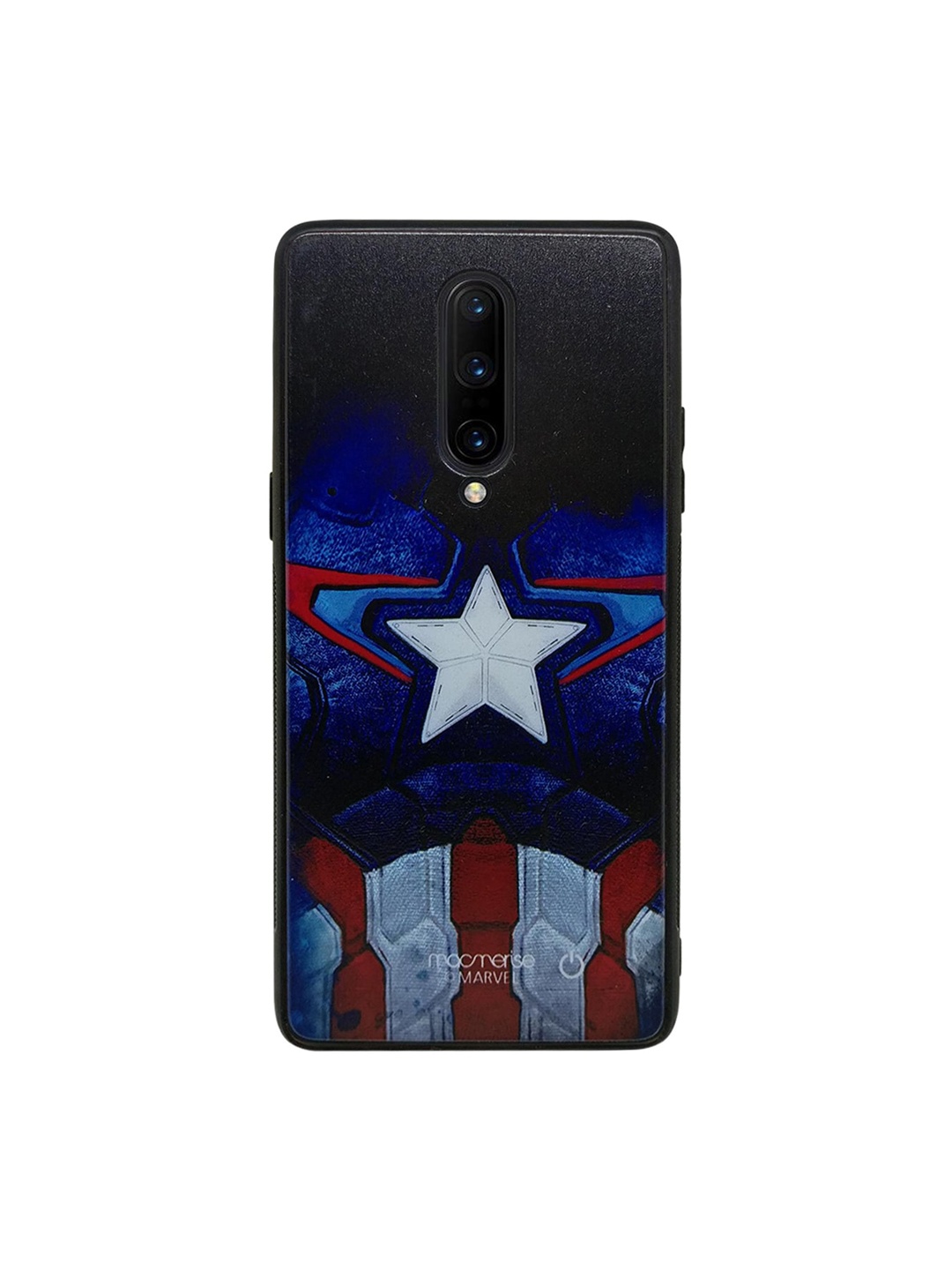 

macmerise Blue & Grey Marvel Comics Captain America Suit Lumous Sustainable OnePlus 8 Back Case