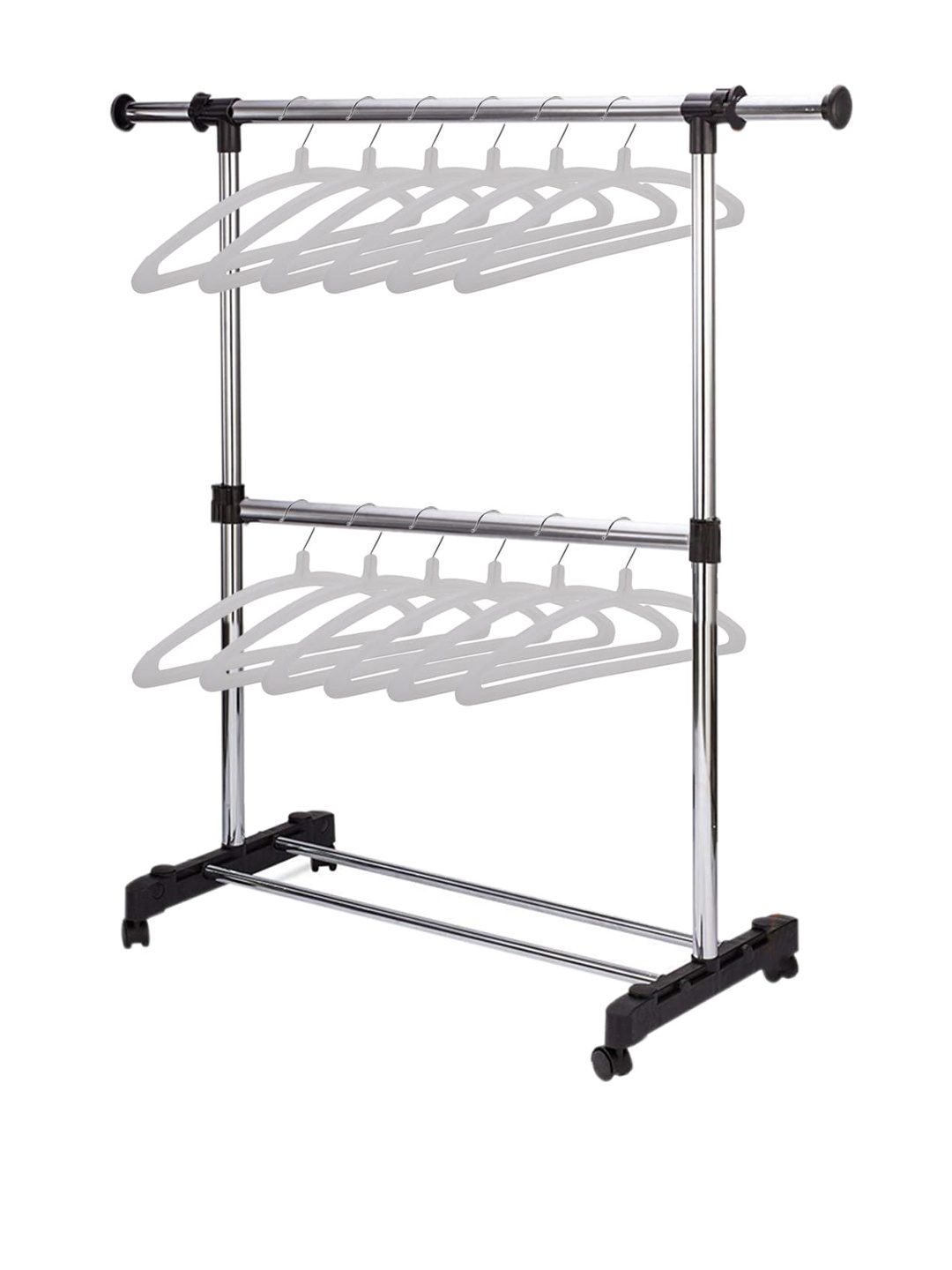 

Kuber Industries Pack Of 12 White Solid Plastic Hangers