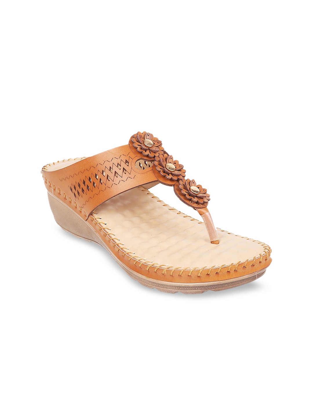 

Metro Women Tan Brown Textured Wedges