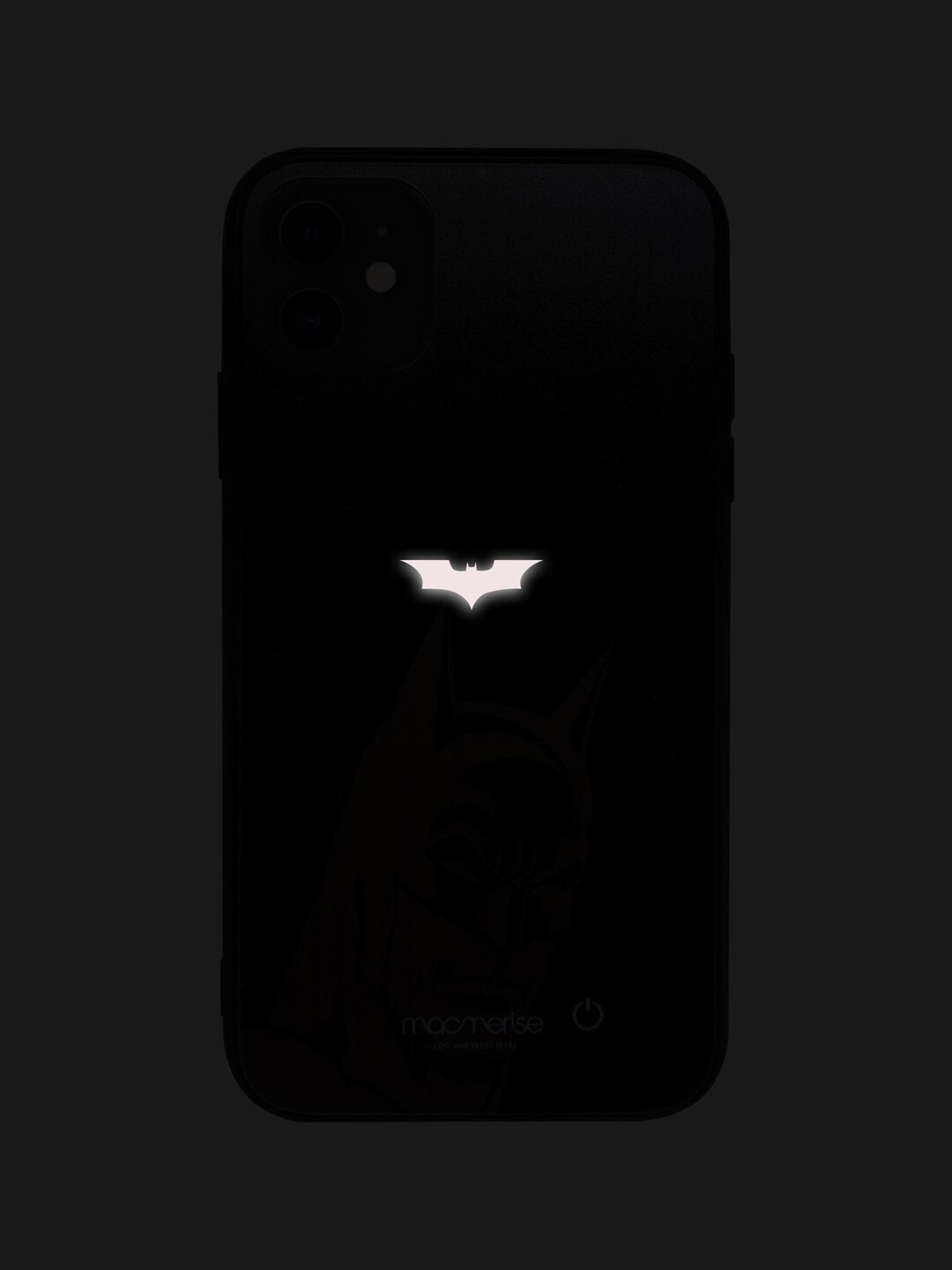 

macmerise Black & Brown DC Comics Silhouette Batman Lumous Sustainable IPhone 11 Back Case