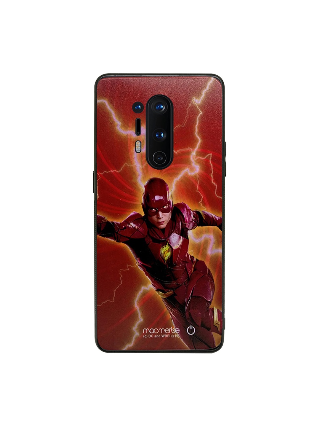 

macmerise Red & Yellow DC Comics Lightspeed Flash Lumous Sustainable OnePlus 8 Pro Back Case