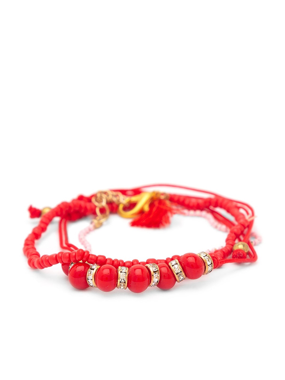 

Globus Red & Gold-Plated Multistrand Bracelet
