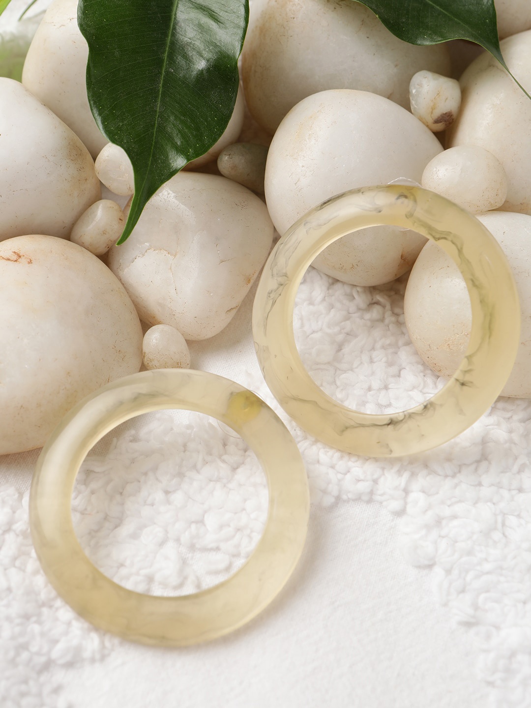

STREET 9 Beige Circular Hoop Earrings