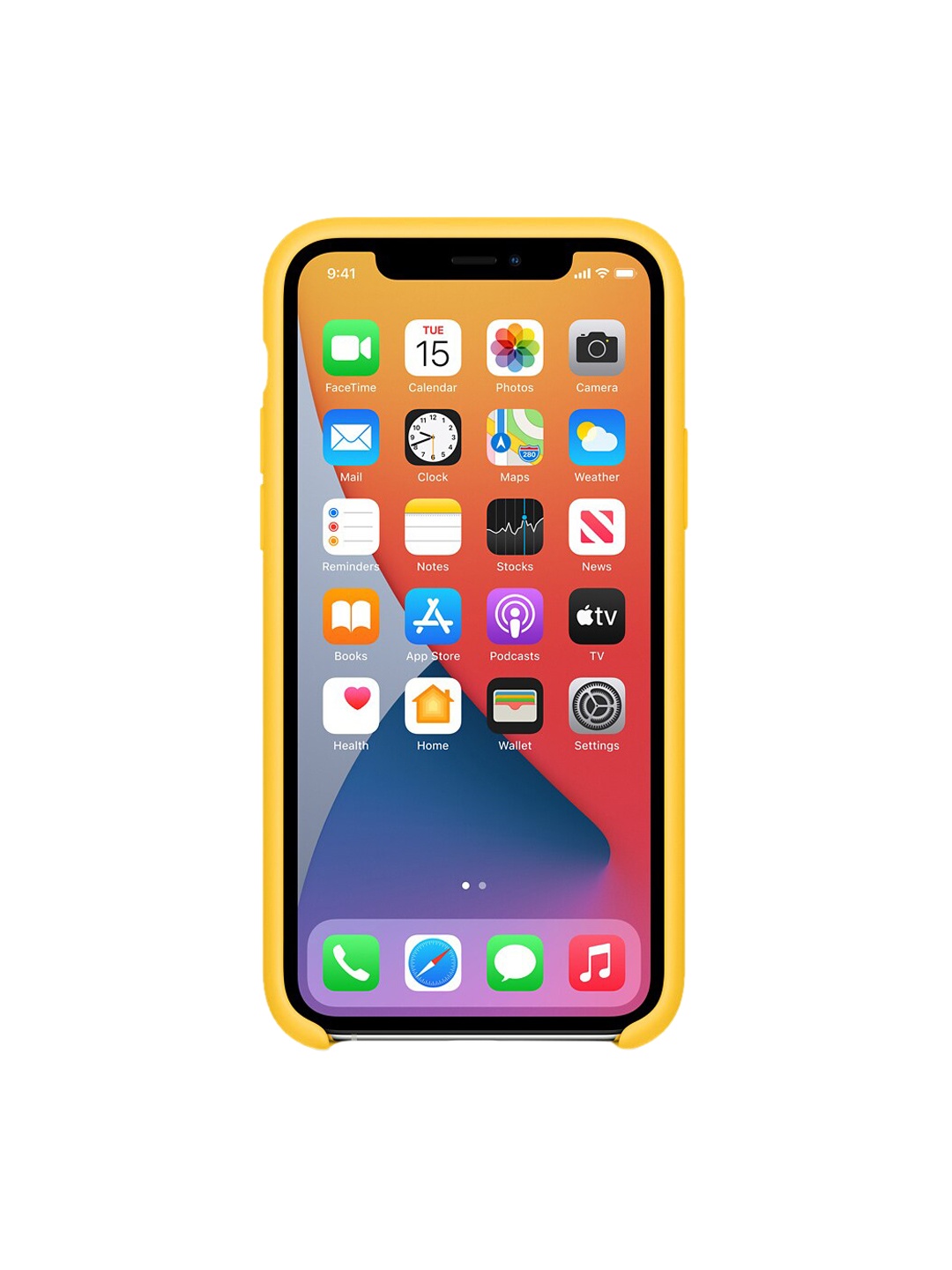 TREEMODA Yellow Solid Silicone iPhone 11 Pro Case