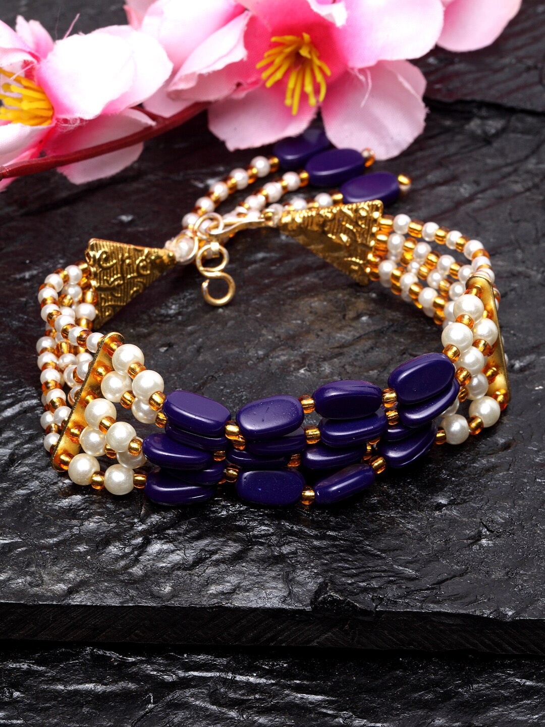 

Moedbuille Gold-Plated Brass Handcrafted Charm Bracelet