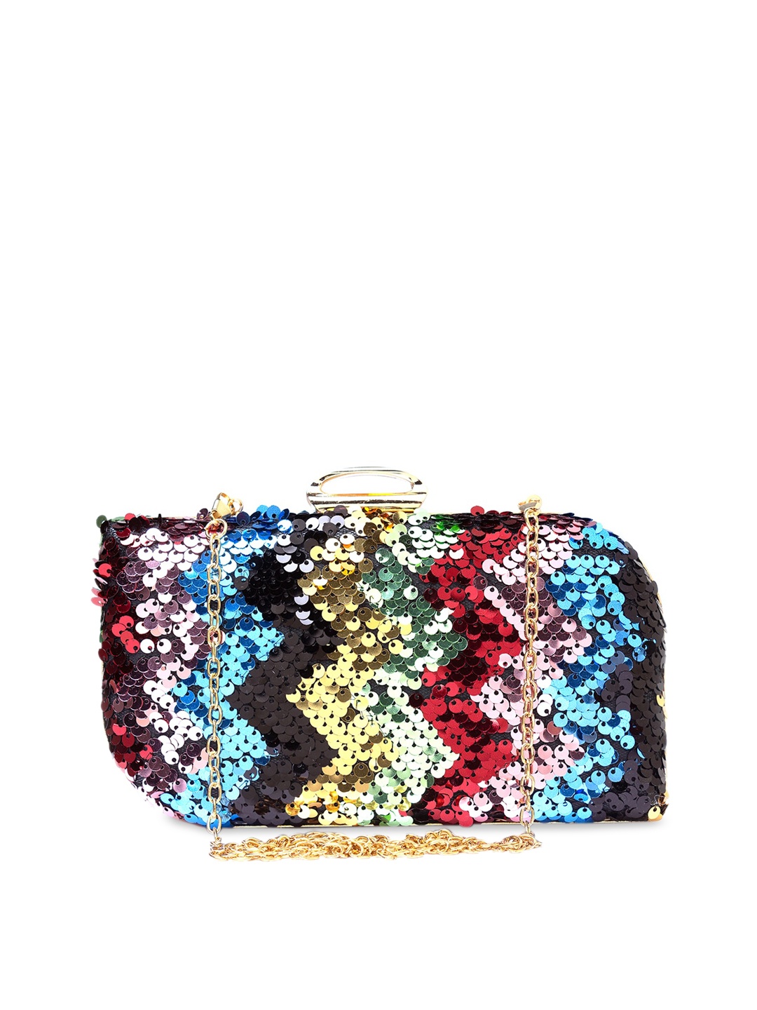 

Globus Multicoloured Embellished Box Clutche, Multi
